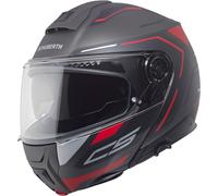 Schuberth C5 Omega Casco apribile, antracite opaco/nero/rosso, Taglia XXXL (65)