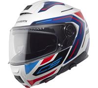 Schuberth C5 Omega Casco apribile, bianco-rosso-blu, taglia L per maschi