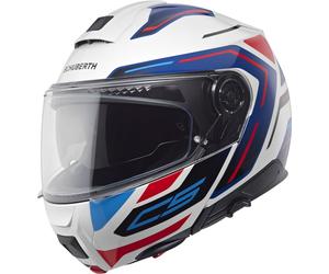 Schuberth C5 Omega Casco apribile, bianco/rosso/blu, Taglia XL (61)