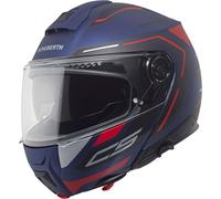 Schuberth C5 Omega Casco apribile, Blu opaco/rosso, Taglia XXXL (65)