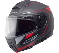 Schuberth C5 Omega, casco flip up XL (60/61) female Opaco Grigio Scuro/Nero/Rosso