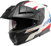 Schuberth E2 Defender Casco, bianco/blu/rosso, Taglia XS (53)