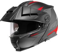 Schuberth E2 Defender Casco, nero opaco/rosso, Taglia XS (53)