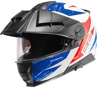 Schuberth E2 Explorer Casco, bianco-rosso-blu, taglia M per maschi