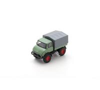 Schuco 451640021 - 1:64 MB Unimog U406 Verde Reseda/Rosso - Nuovo