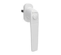 SCHÜCO Corona CT 70 / SI 82 - Maniglia per finestra con bottone a pressione, colore: Bianco