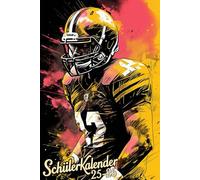 Schülerkalender 2025-2026 | American Football: Hausaufgabenheft mit Stundenplänen | DIN A5 | für Grundschule oder Gymnasium mit Coolem Motiv | Für Jungen und Mädchen.