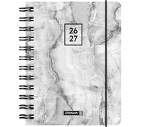 Schülerkalender 2026/2027 "Grey Marble" | A6, Kunststoff