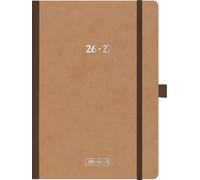 Schülerkalender 2026/2027 "Pressspan braun" FACT!plus | A5, Karton