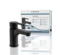 SCHÜTTE 44106 Miscelatore valvola Pop-up, monocomando per lavabo, Nero Opaco