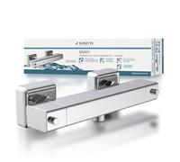 SCHÜTTE 52485 SIGNO Miscelatore termostatico per doccia, miscelatore termostatico per doccia, miscelatore con protezione antiscottatura a 38 °C, cromo