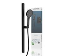 Schütte 64206 KARIBIK Asta doccia in acciaio inox e doccetta | Doccia con soffione regolabile in 3 posizioni | Set doccia con colonna doccia | Soffione con tubo flessibile e supporto | Doccia a pioggi