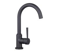 Schütte 79166 Cornwall Robinet de Cuisine pivotant à 360 degrés pour évier avec mitigeur à Levier Unique, Noir Mat