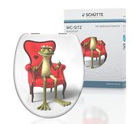 Schütte 82190 82190-Sedile WC in Duroplast Frog King con abbassamento Automatico, Rana