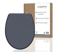 Schütte 82304-A Anthracite with Soft-Close Mechanism, Quick Release for Easy Cleaning, Duroplast lid (max. Load of The Toilet seat 150 kg), Charcoal