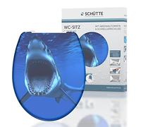 Schütte 82371 82371-Sedile WC in Duroplast Shark, con abbassamento Automatico e Chiusura Rapida, Motivo