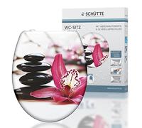 SCHÜTTE 82376 Wellyness - Sedile WC in duroplast, con abbassamento automatico e chiusura rapida, motivo