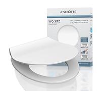 Schütte 82700 82700-Sedile WC in Duropl.Slim, con abbassamento Automatico e Chiusura Rapida, Bianco, Slim White