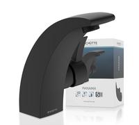 SCHÜTTE 98106 PANAMA - Rubinetto da bagno moderno per lavabo, elegante miscelatore monocomando, con tappo di scarico pop-up, nero