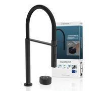 SCHÜTTE AQUADOT - Miscelatore digitale per lavello con Smart Control, moderno rubinetto da cucina con tubo Soft Touch, nero