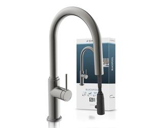 SCHÜTTE Blackpool 79562 rubinetto da cucina con doccetta estraibile, rubinetto da cucina a 360 gradi, miscelatore con miscelatore monocomando, rubinetto per lavello con doccetta estraibile, in grafite