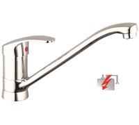 SCHÜTTE CELLINO 35490 Rubinetto da cucina a bassa pressione girevole a 360°, rubinetto da cucina con funzione anti-ritorno, miscelatore con miscelatore monocomando, rubinetto per lavello, cromato