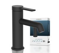 SCHÜTTE LOS ANGELES 33106, rubinetto da bagno con scarico, rubinetto da bagno, miscelatore monocomando per bagno con tappo di scarico pop-up, colore nero