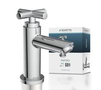 Schütte MATAO, Bagno Solo per Acqua Fredda, Rubinetto a Pedale con Maniglia a Croce Chic, 37956, Cromato