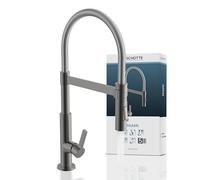 SCHÜTTE MIAMI 79142 - Rubinetto da cucina a 360°, miscelatore monocomando con doccetta magnetica estraibile, per lavello, rubinetto da cucina, grafite