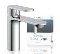 SCHÜTTE MONTANA 32310 Rubinetto Bagno con Scarico Rubinetto Monocomando Bagno con Tappo Pop Up Miscelatore Lavello Cromo