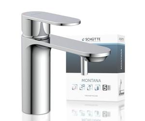 SCHÜTTE MONTANA 32310 Rubinetto Bagno con Scarico Rubinetto Monocomando Bagno con Tappo Pop Up Miscelatore Lavello Cromo