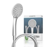SCHÜTTE NAPOLI - Tubo flessibile per doccia con doccetta, con soffione regolabile in 3 posizioni, set doccia con tubo, tubo per doccia in cromo