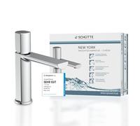 Schütte New York 33610 - Miscelatore monocomando per lavabo con scarico e valvola pop-up, cromato