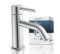 SCHÜTTE Rubinetto per acqua fredda ARAGON 37955, rubinetto per bagno solo per acqua fredda, rubinetto per lavabo nel WC degli ospiti, rubinetto per lavandino piccolo, valvola a pavimento, cromato
