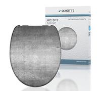Schütte Sedile Duroplast 82155 con abbassamento Automatico, Adatto a Tutti i WC Standard, Portata Massima 150 kg, Colore, Grigio Industriale