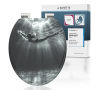 SCHÜTTE Sedile WC DIVE con abbassamento automatico in legno | sedile WC con coperchio | anima in legno coperchio WC con motivo (carico massimo sugli occhialini 175 kg) | colorato