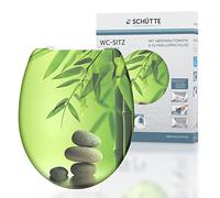 SCHÜTTE Sedile WC Duroplast Green Garden, sedile WC con abbassamento automatico e chiusura rapida per una facile pulizia, carico massimo degli occhialini 150 kg, motivo pietre 82365