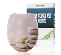 SCHÜTTE Sedile WC PYRAMID con abbassamento automatico e chiusura rapida in Duroplast | Coperchio WC con portata di 175 kg | Sedile WC con occhiali | Coperchio WC per WC | Occhialini con motivo