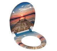 Schütte Sedile WC SUNSET SKY con abbassamento automatico, coperchio WC con motivo e chiusura rapida per la pulizia, coperchio WC in Duroplast (carico massimo 150 kg)
