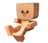 Schüttelkampfmann, statuetta cinetica in legno, statuetta oscillante in legno, realizzata a mano, per l'ufficio in rilievo dello stress, idea regalo per - o interruttore di lavoro, colore naturale