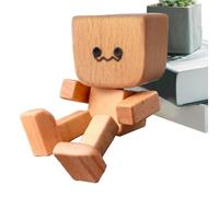Schüttelkampfmann, statuetta cinetica in legno, statuetta oscillante in legno, realizzata a mano, per l'ufficio in rilievo dello stress, idea regalo per - o interruttore di lavoro, colore naturale