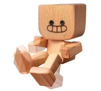 Schüttelkampfmann, statuetta cinetica in legno, statuetta oscillante in legno, realizzata a mano, per l'ufficio in rilievo dello stress, idea regalo per - o interruttore di lavoro, colore naturale