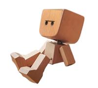 Schüttelkampfmann, statuetta cinetica in legno, statuetta oscillante in legno, realizzata a mano, per l'ufficio in rilievo dello stress, idea regalo per - o interruttore di lavoro, colore naturale