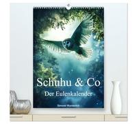 Schuhu & Co - Der Eulenkalender (hochwertiger Premium Wandkalender 2026 DIN A2 hoch), Kunstdruck in Hochglanz: Zauberhafte Eulen: Wächter der Nacht.