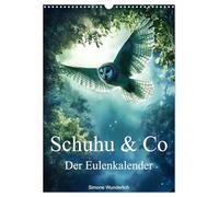Schuhu & Co - Der Eulenkalender (Wandkalender 2026 DIN A3 hoch), CALVENDO Monatskalender: Zauberhafte Eulen: Wächter der Nacht.