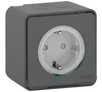 Schuko superficie Gris