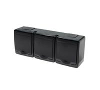 schuko Tripla Presa Ermetica, Nero BETA D.3715SCGG/1