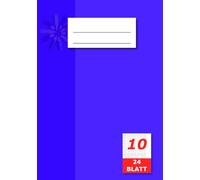 Schulheft | Klasse 2 - 5 | Lineatur 10 | DIN A5 | mit Rand | kariert | 24 Blatt: Schulheft ab der 2. Klasse