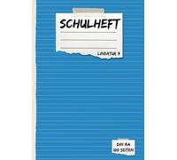 Schulheft Lineatur 3: A4 | liniert mit zwei Linien | Abstand 3,5 mm | 100 Seiten | Schreibheft DIN A4