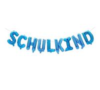 Schulkind Palloncino in pellicola, blu, decorazione per l'inizio della scuola, 2025, decorazione per l'inizio della scuola, per ragazzi e ragazze, palloncini da appendere per l'inizio della scuola